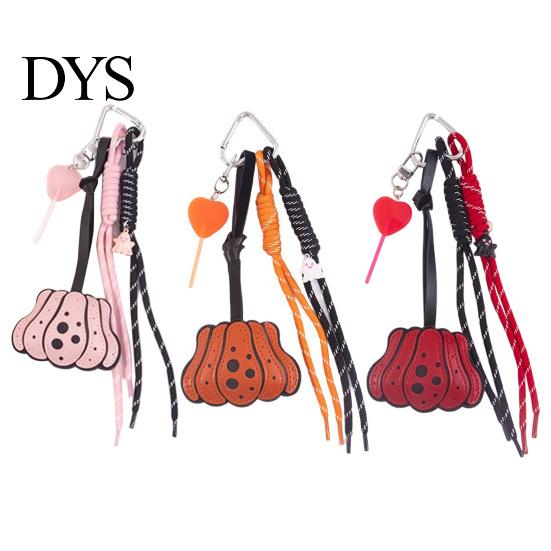 Halloween Pumpkin Bag Charm Faux Leather Keychain Pendant, with Holiday Theme Braided Rope, Decorative Accessory for Backpacks Handbags Purse