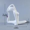 Ceramic Statue Art Sculpture Decor Small Figurine Meditation for Cabinet Desktop Shelf