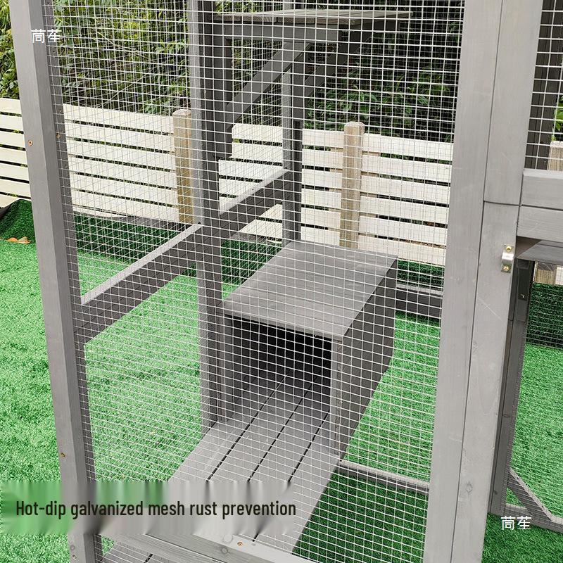 Weatherproof Large Outdoor Cat Tree House & Aviary