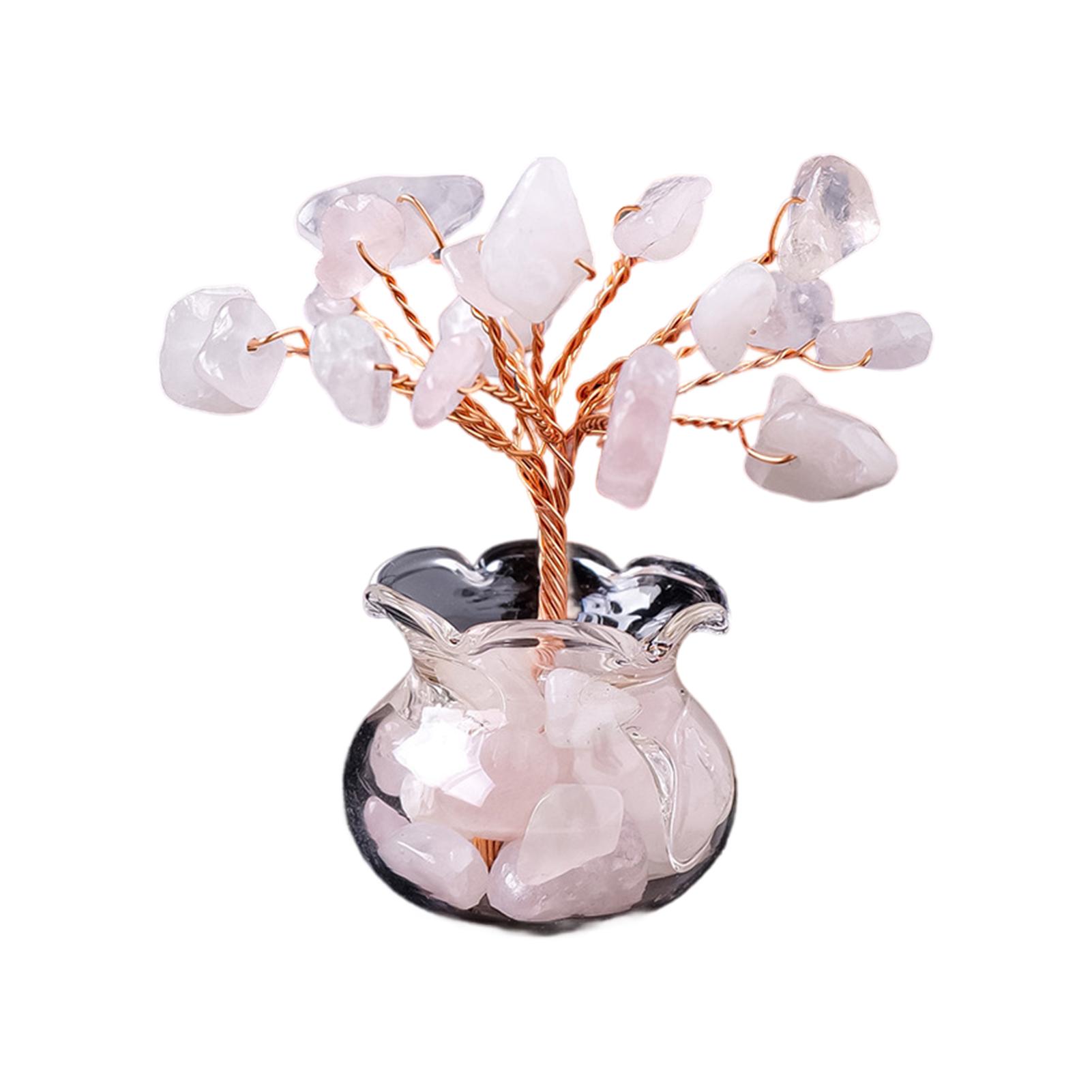 ABS Feng Shui Денежное дерево Натуральный драгоценный камень Украшение для дома Натуральный кристалл Разбитый камень Дерево богатства