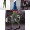 Fitness Women High Waist Push Up Polyester Leggings With Stylish Patchwork Design For Active Sports