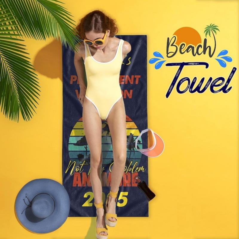 Personalized Beach Towel Gift Custom Teacher Retirement 2025 Towels Retirement Gifts With Name Retiree Funny Gift