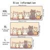Cute Kittens Mouse Pad Large Computer Office Game Table Mat Rubber AntiSlip Stitched Edge Keyboard Mats 90x40 Xxl Desk Pads