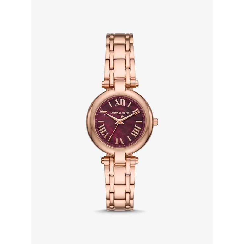 Мини-часы Michael Kors Laney с покрытием цвета розового золота MKO1084 византия