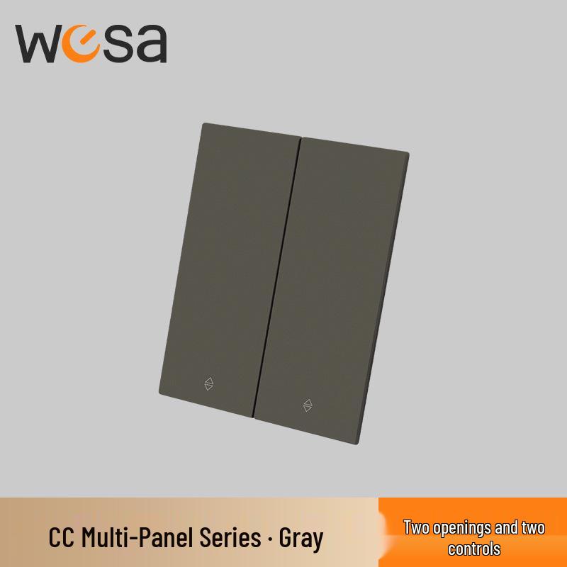 CE-Certified European Type E Socket for Germany & France, One/Two-way Switch Panel, Two-hole Design