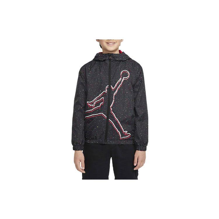 

Jordan Куртка с капюшоном на молнии с крупным логотипом в горошек с полной печатью Детские куртки Черный DV0911-010 L