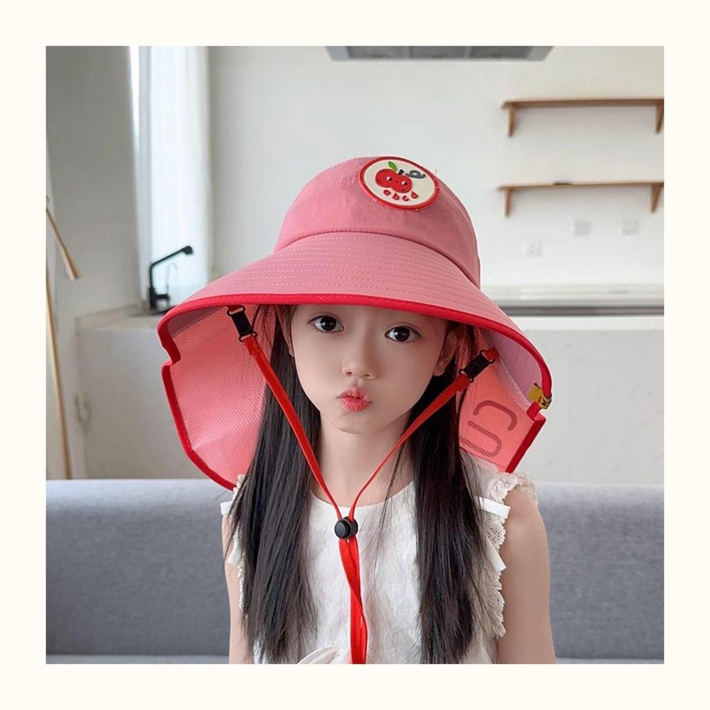 Kids' UV Protection Wide Brim Sun Hat - Breathable Summer Bucket Hat for Boys & Girls