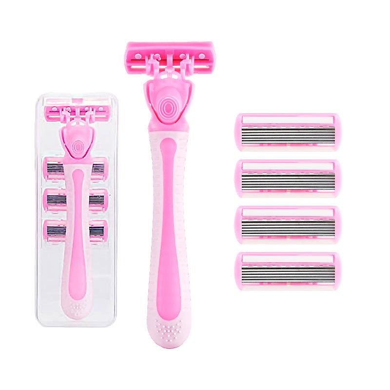 6-Layer Stainless Steel Manual Razor for Men & Women - Cross-Border Face and Hair Shaver