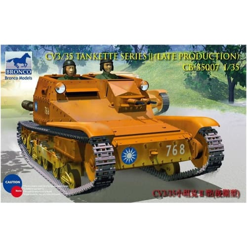 Bronco Model 1/35 Italian CVL3/35 Carlo Veloce Small Tank with Rivet Body, Plastic Model Kit CB35007