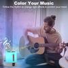 Night Light Bluetooth Speaker Alarm Clock, Sound Machine with White Noise, Touch Bedside Lamp, Dimmable Warm White Light, 48 RGB Color Changing,