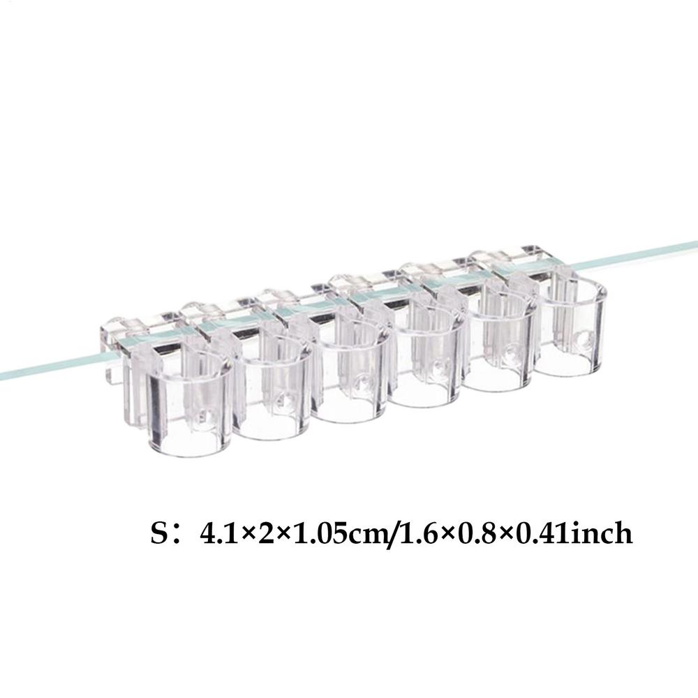 6Pcs Aquarium Plant Holder Clear Planting Bracket Cup Fish Tank Mini Planter Pot Hangable Aquatic Plant Support For Fish Tank