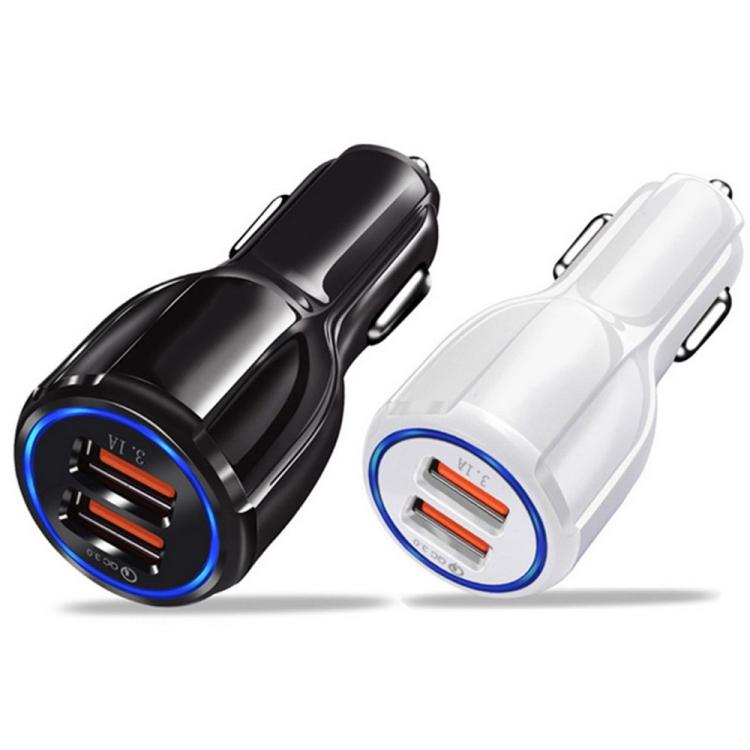 QC 3.0 Dual-USB 6A Schnelles Autoladegerät / Schnelles Laden für Mobiltelefone und Tablets