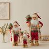 Festive Santa Claus Doll with Red Backpack - Standing Christmas Ornament for Home Decoration
