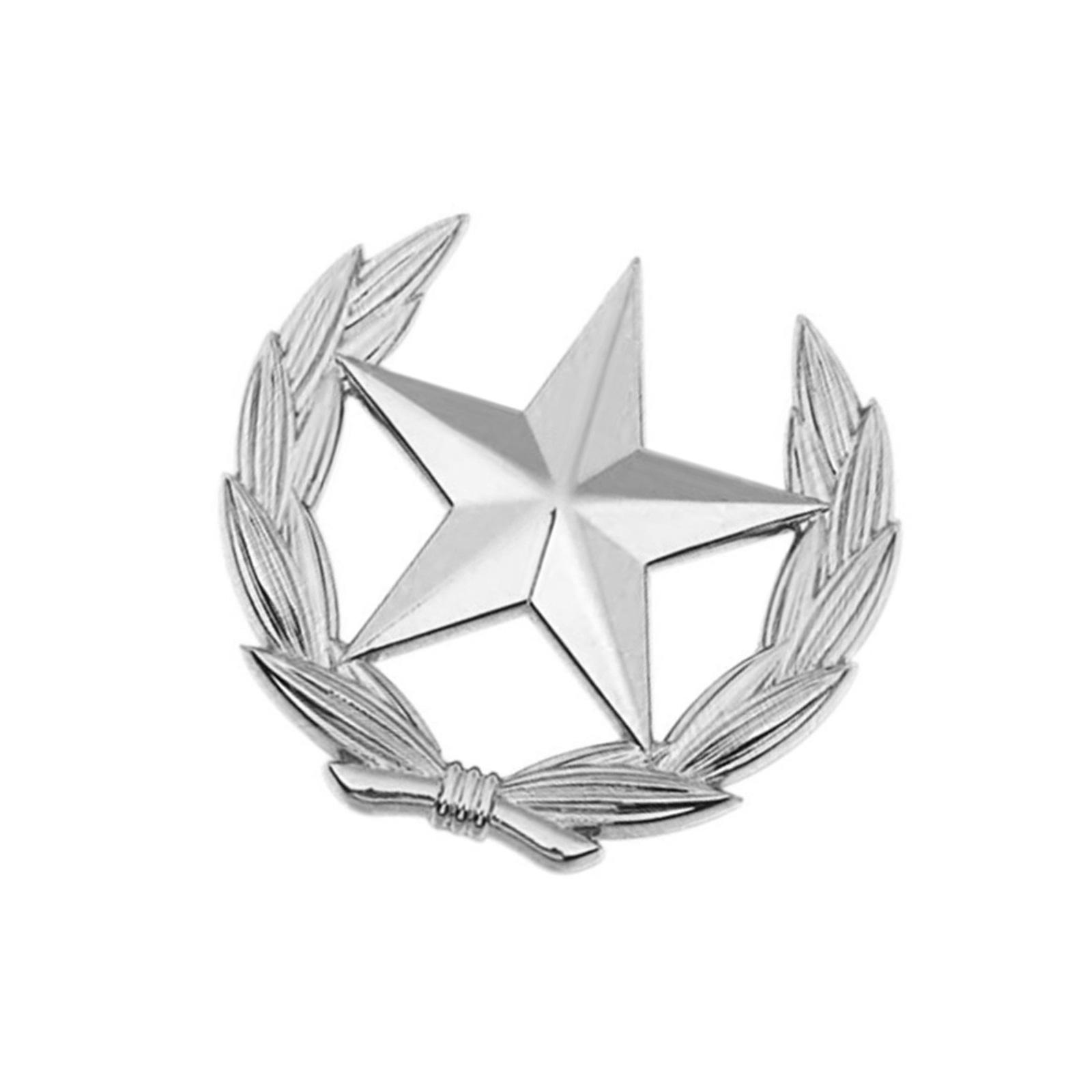 

Стильная брошь с эмблемой пшеницы и звезды, сплав, винтажная булавка, брошь-булавка со звездой и пшеницей для аксессуаров для одежды, декор для лацкана S серебряный