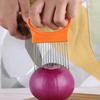 Stainless Steel Onion Cutter Holder Food Slirs Assistant Tomato Onion Slir Holder Vegetables Cutting Fork Kitchen Gadgets