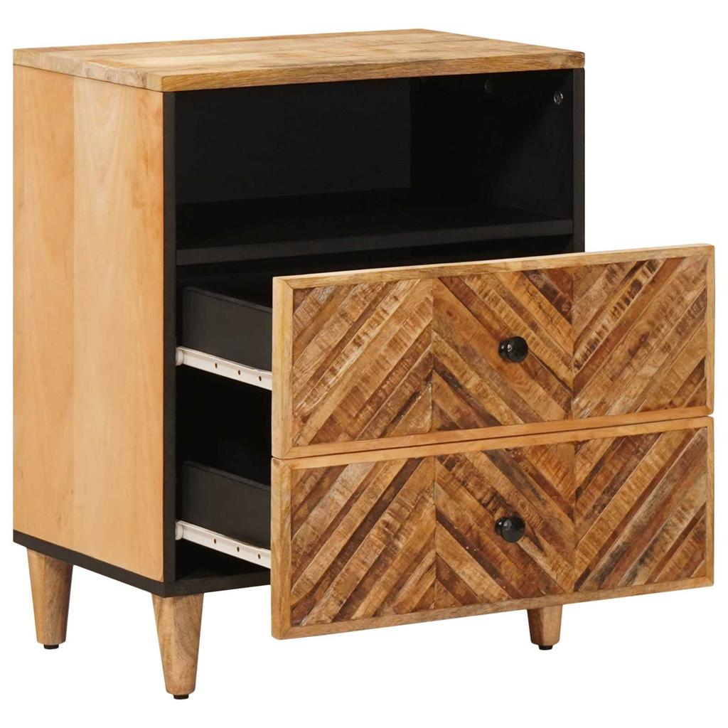 Nightstand Brown 50 X 33 X 60 Cm Solid Mango Wood