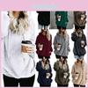 Gemütlicher Flauschiger Pelz-Hoodie Für Damen Mit Halbreißverschluss Für Ultimativen Komfort Und Wärme