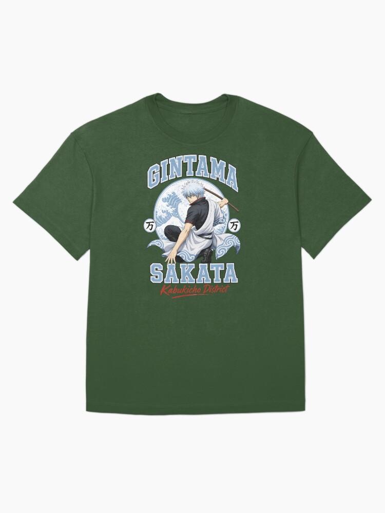 Gintama Dynamic Silver Hair Samurai Wave Circle Athletic Graphic Oversized Unisex T-Shirt