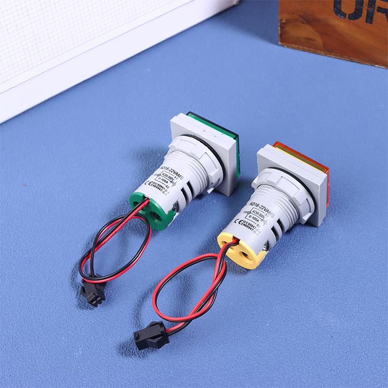 Mini Dual Display Voltmeter Ammeter AD16-22VAMS 220V Square LED Digital Ammeter Voltage Current Meter Voltammeter