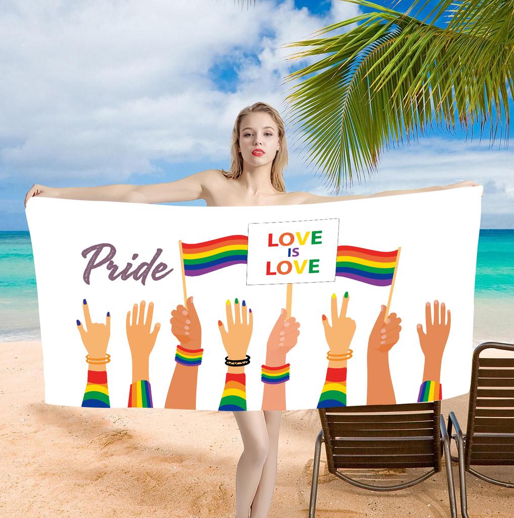 Rainbow Lgbt Printing Beach Towel One Piece Bath Towel 75X150Cm Bathroom Shower Washcloth Home Decor