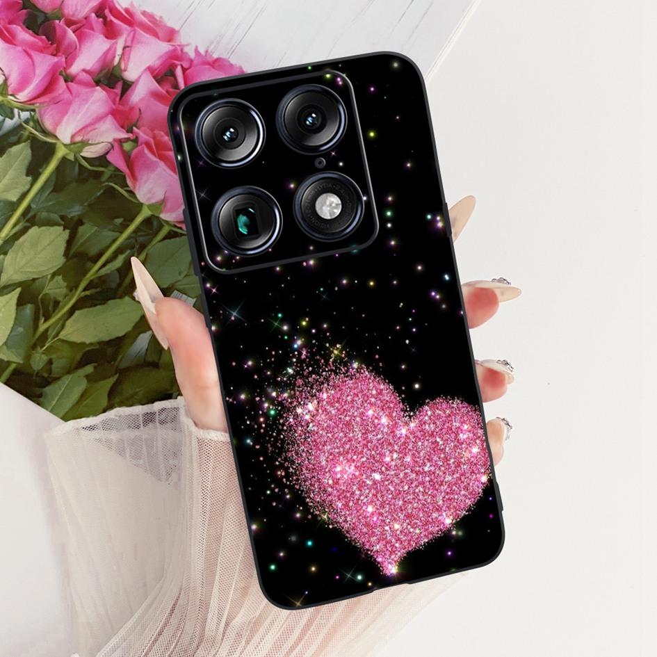 For Motorola Signature 2026 Case Popular Flower Marble Painted Cover Soft Silicone Black Phone Shell For Moto X70 Air Pro Fundas