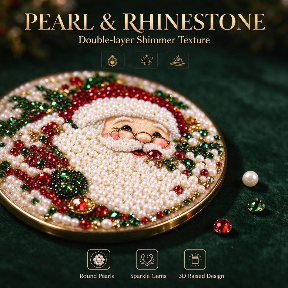 Christmas Diamond Painting Ornaments Kit DIY Crystal Rhinestone Xmas Tree Hanging Decorations Santa Snowman Reindeer Xmas Gift