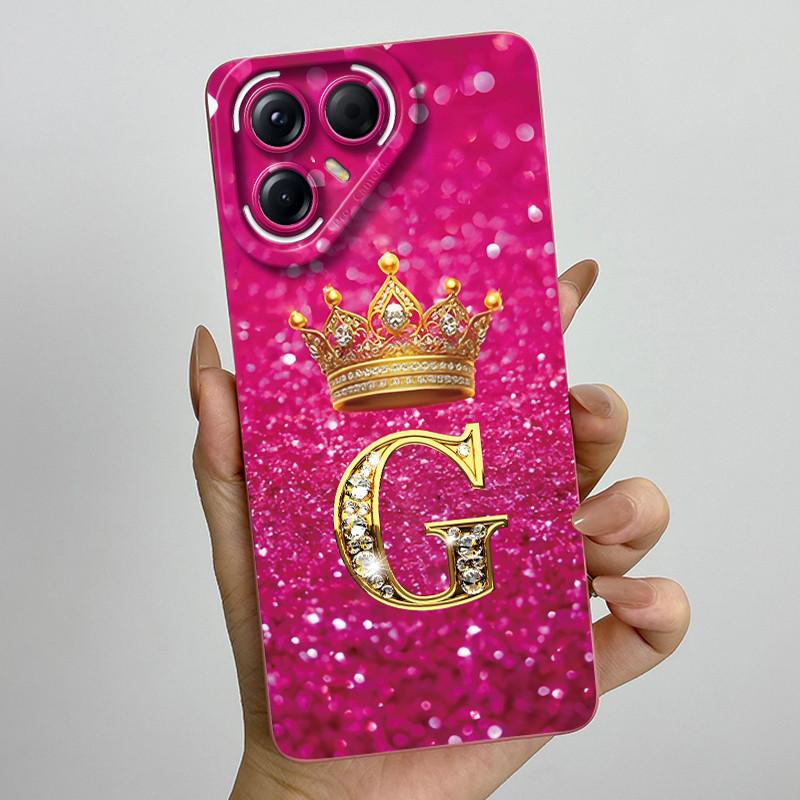 For Tecno Pova 7 Pro Ultra 5G Case Luxury Crown Letter Silicone Soft Phone Case For Tecno Pova7 Pro Ultra Shockproof Back Covers