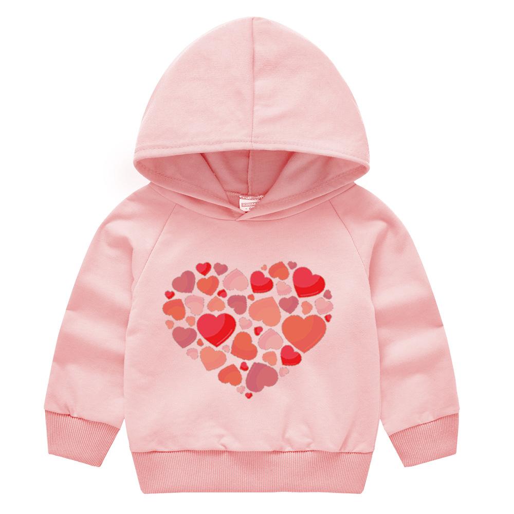 Frühling und Herbst Kindermode Kapuzenpullover Jungen und Mädchen Cartoon Druck Pullover Langarm Tops