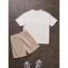 Conjunto Informal de Camiseta y Pantalones Cortos para Hombre, Nuevo Conjunto Deportivo de 2 Piezas