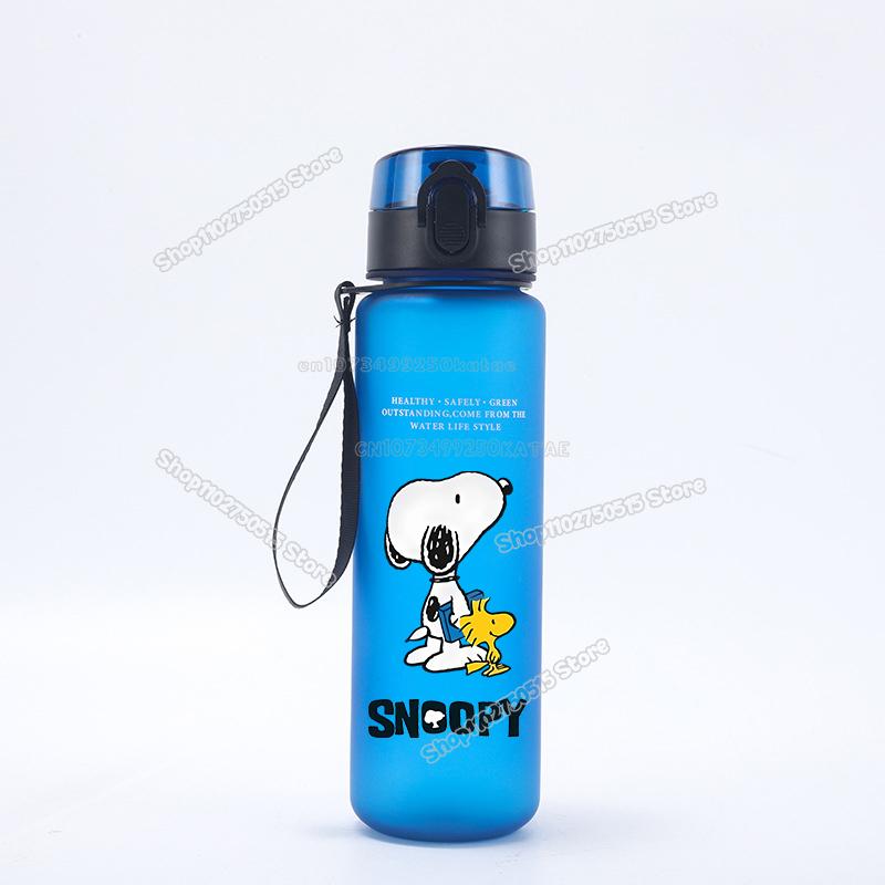 650ml Animation Snoopys Children Water Bottle Boy Girl Outside-Use Sport Straw Mug Animation Design Kids Drink Bottle Leak Proof Polymer Material Jugs