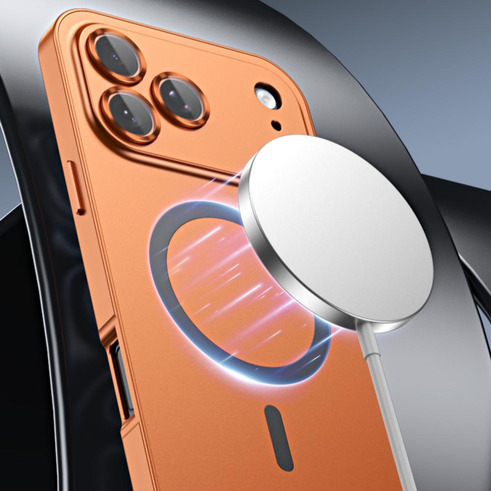 Original Aluminum Metal Frame For Magsafe Case For iPhone Air 16 17 Pro Max Magnetic Charge Shockproof PC Case for iPhone 17 16