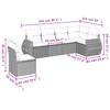 Vidaxl 6-Cz. Garden Furniture Set With Cushions, Beige, Poly Rattan