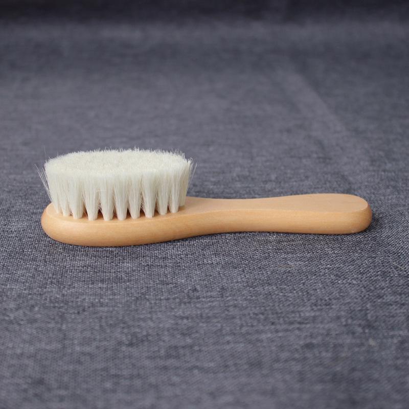 Hemu Vlněný Dětský Kartáč na Vlasy a Hřeben Set: Masáž měkkými štětinami pro pokožku hlavy a seboroickou dermatitidu u kojenců