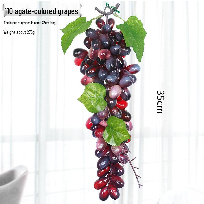 Artificial Grape Cluster Decoration – Green Frosted Grapes Prop for Display or Shooting