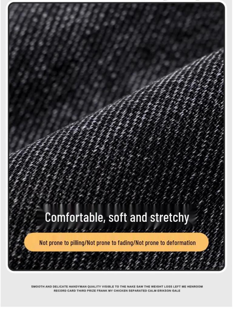 Herren Verdickte Fleecegefütterte Slim-Fit Stretch Jeans - Trendig, Warm, Vielseitig, Lässige Gerade Hosen