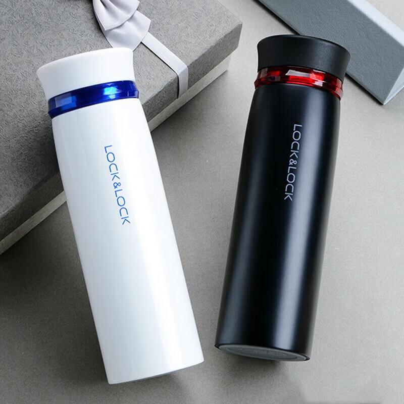 LOCK&LOCK LHC4131 Lightweight Stainless Steel Thermos, 450ml