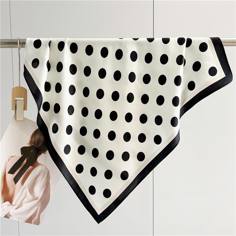 French polka dot 11 mmi silk silk scarf women's spring and summer fashion versatile mulberry silk scarf 71 Chinese scarf shawl