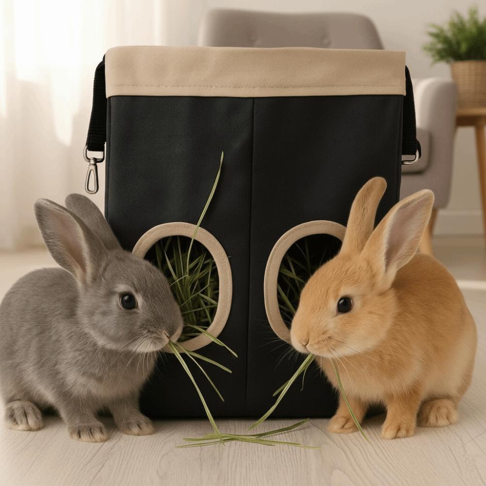 Hanging Rabbit Feed Bag Eco-Friendly Herbivore Bags Food Storage Bag Hay Pouch  for Pet Cage