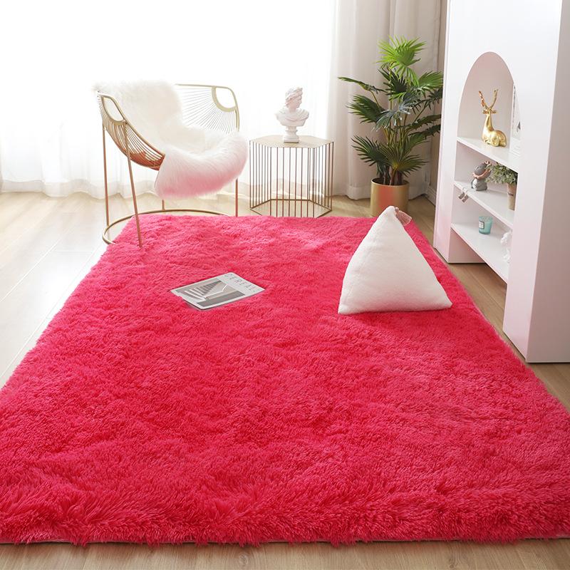 Soft Fluffy Carpet Pink Yellow White Multicolored Rug Decoration Bedroom Girl Large Carpet Plush For Living Room Mat Shaggy