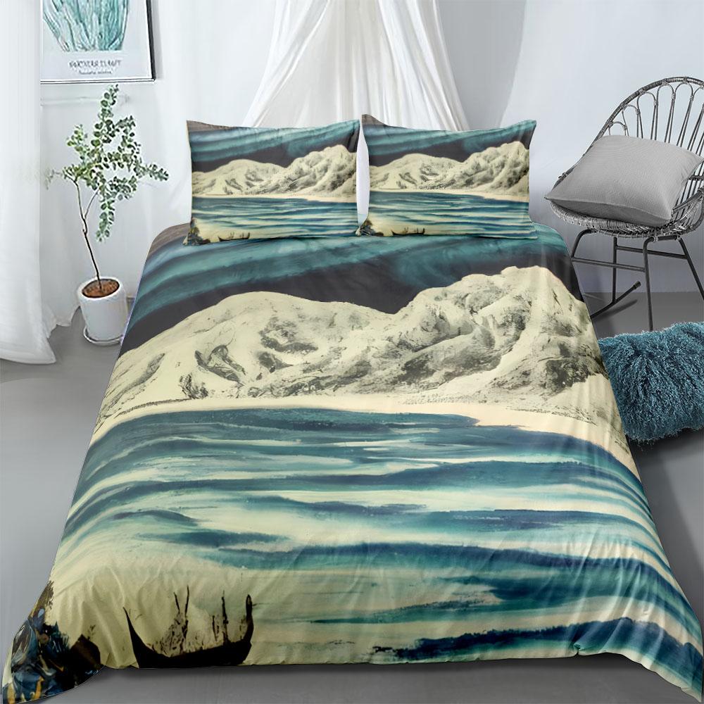 

Ancient Creatures Glacier Duvet Cover Set UK Single Double Queen US Twin Full King Size Bed Linen Set 140x210cm