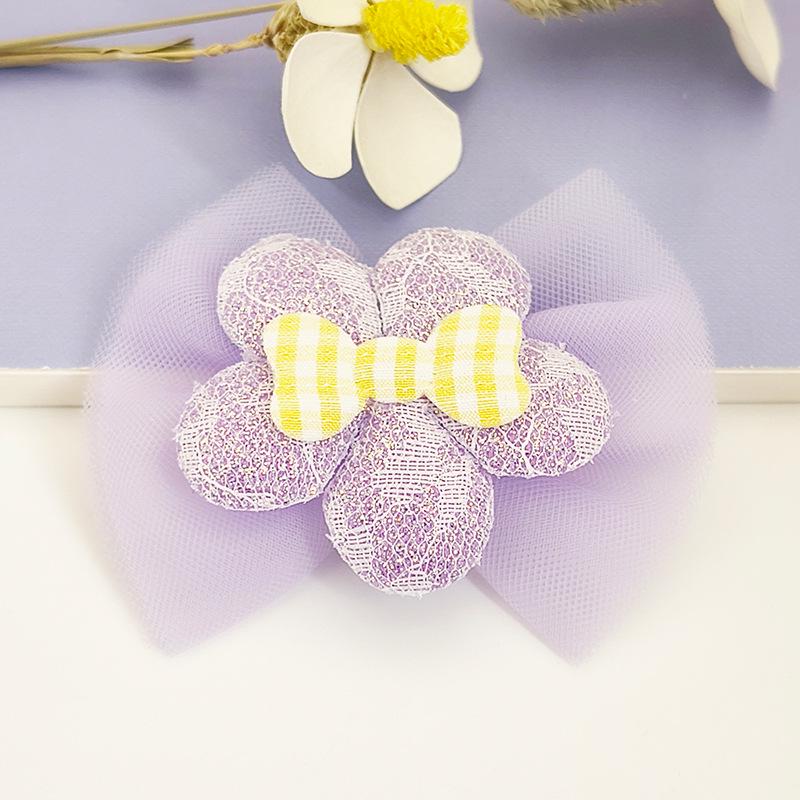 Macaron Color Flower Bow: Hair Tie, Clip, Brooch & Shoe Accessory