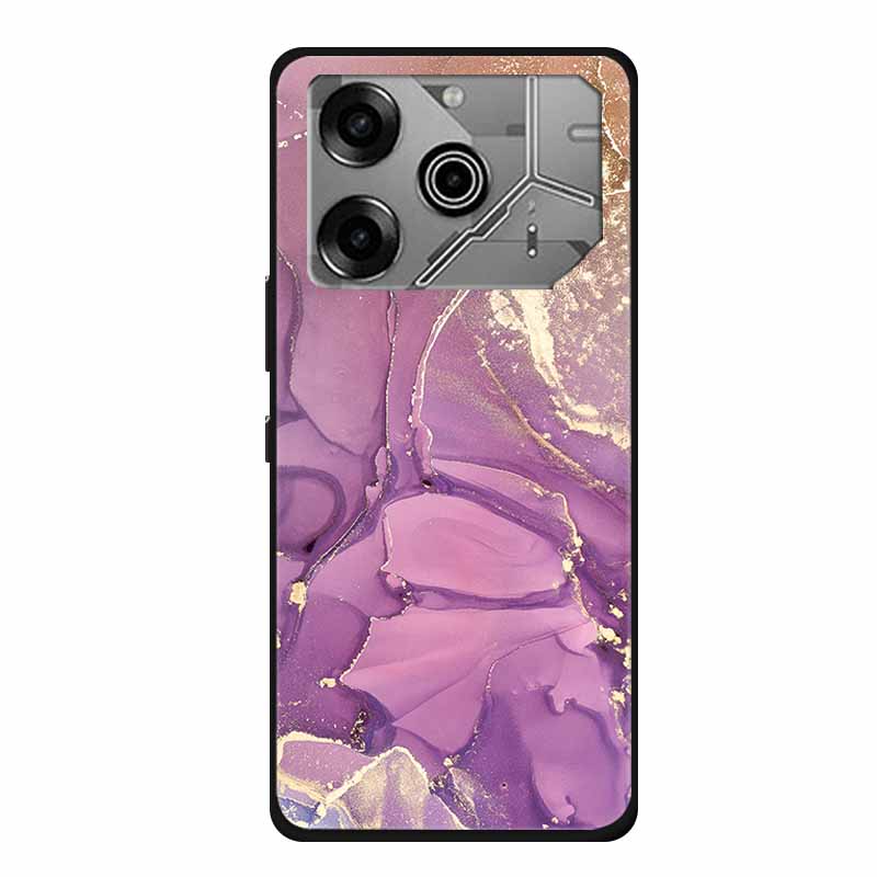 For Tecno Pova 6 Pro Case Marble TPU Silicone Soft Back Cover Phone Cases for Tecno Pova6Pro 5G LI9 Protector Mica Painted Coque