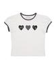 HIGH SCHOOL DISCO Heart Applique Dot Short Sleeve