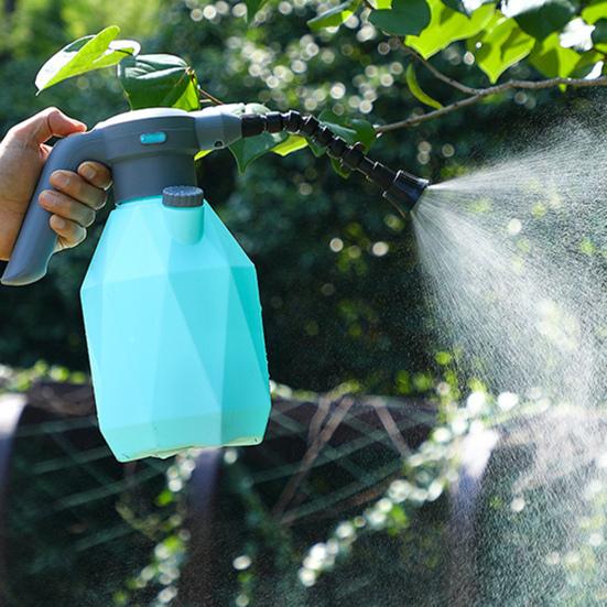 Elektrische Sprühflasche, Pflanzenzerstäuber, selbstansaugende Wasserpumpe, freihändige Bedienung, über USB wiederaufladbarer elektrischer Zerstäuber mit einstellbarer Nebeldüse
