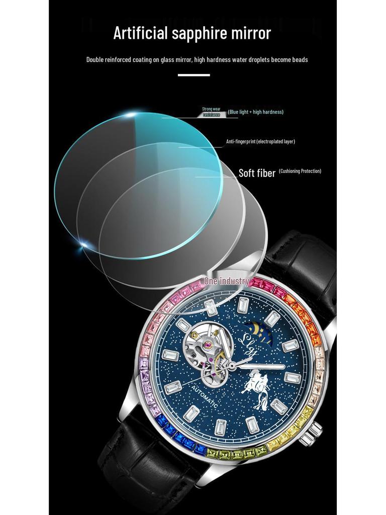 Duke of Lorraine 1976 Men's Luminous Skeleton Mechanical Watch