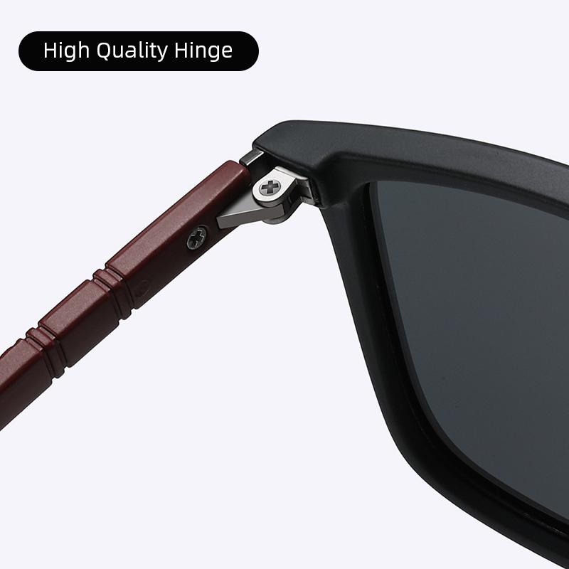 High Quality TR90 Sunglasses Men Square UV400 Vintage Designer Sun Glasses With Box