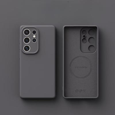 New Samsung S25ulta Liquid Silicone Suitable for S24 Soft Shell Magnetic S23u Full Inclusive Anti Fall Mobile Phone Case Simple