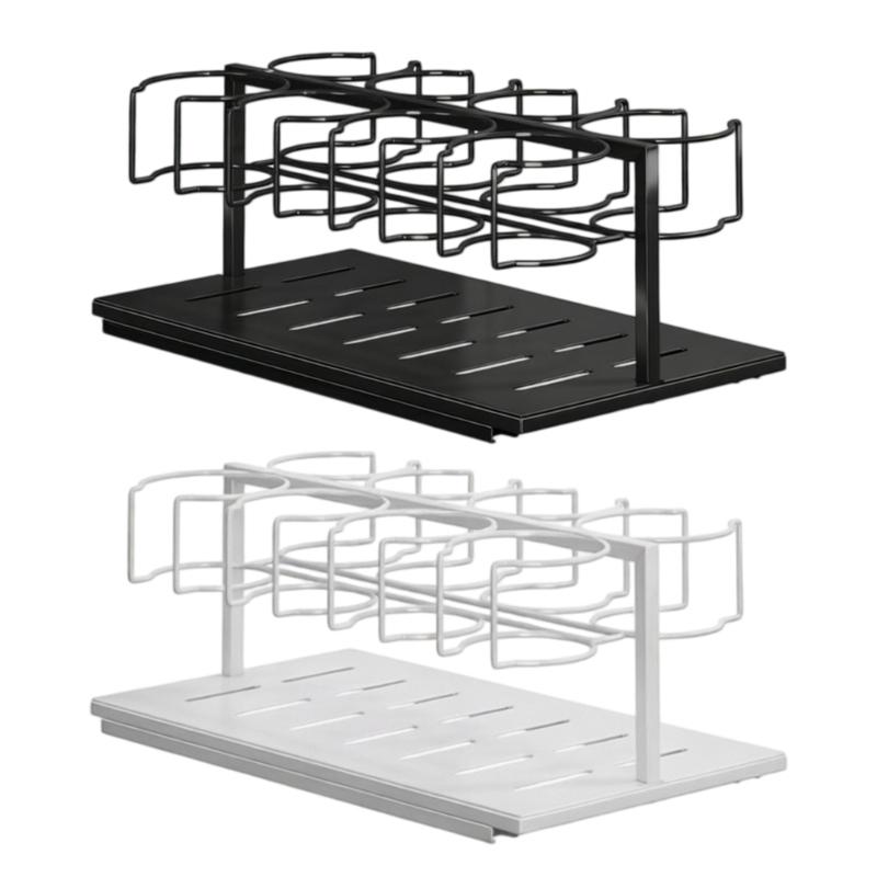 Vertical Cup Rack for Cabinet, Pull Out Metal Mug and Lid Holder with Deep Shelf Access and Large Cup Storage Home
