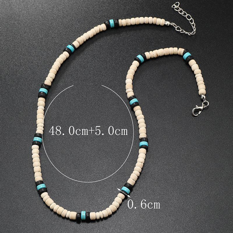 Collane Vintage con Guscio di Cocco e Turchese per Donne Uomini Choker da Surf Gioielli di Lusso per le Feste Collares