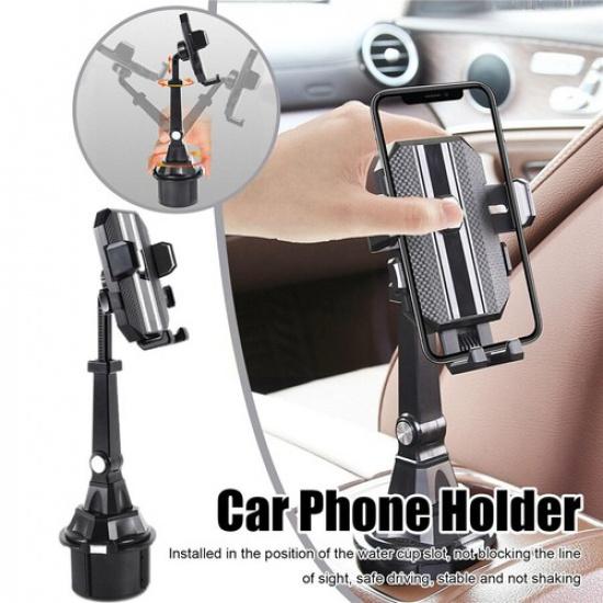 Height Adjustable Car Cup Holder Cell Phone Holder Mount For Truck SUV Universal